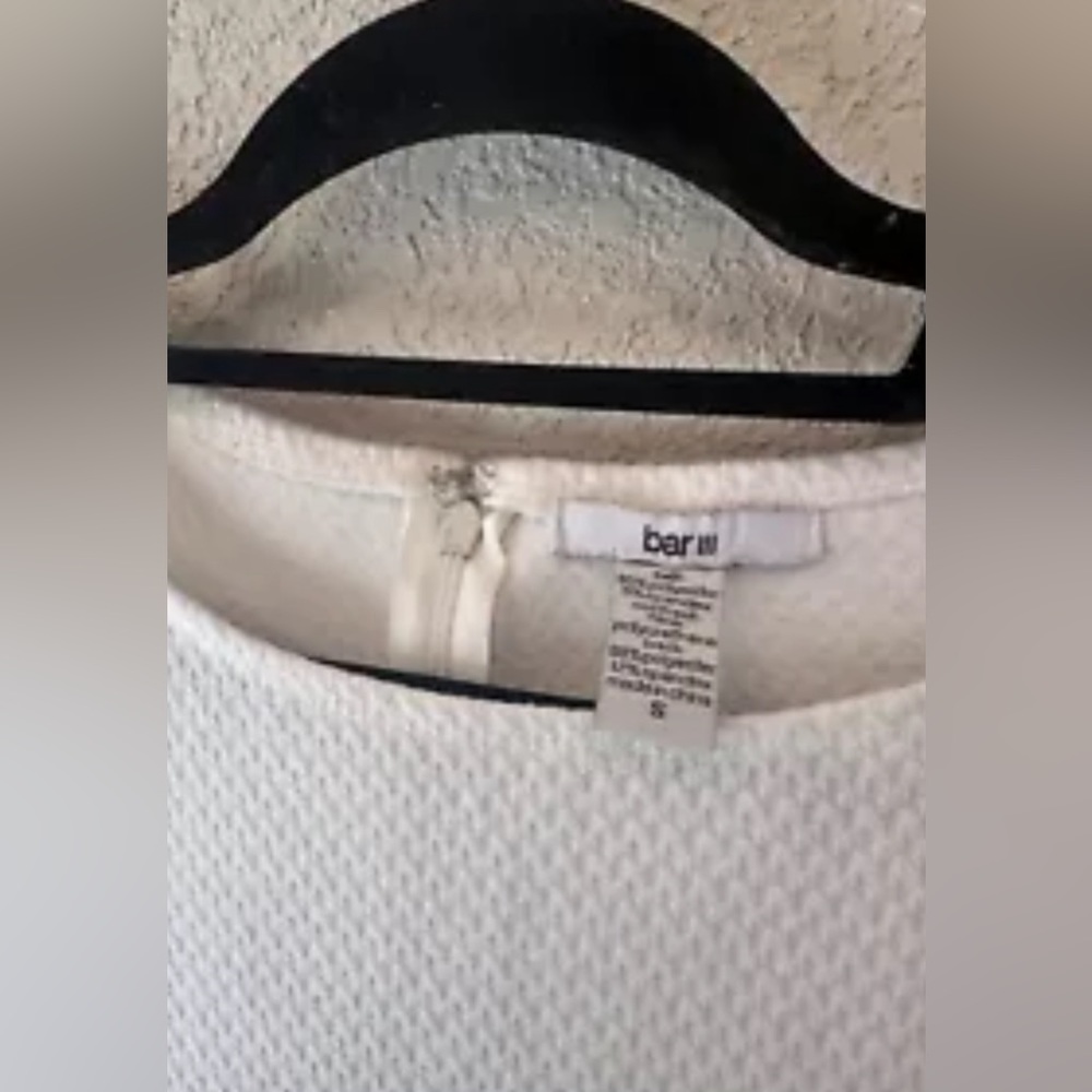 New Bar iii Form Fitting Business Casual White and Black Dress Size Small - Picture 2 of 5
